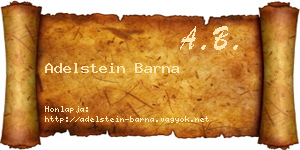 Adelstein Barna névjegykártya